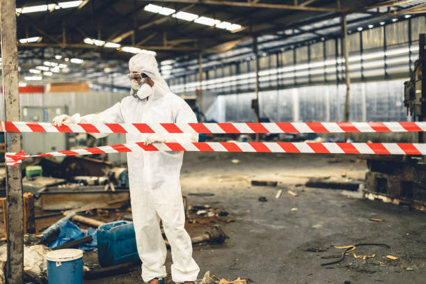 Professional Biohazard technician working in Homestead, FL
